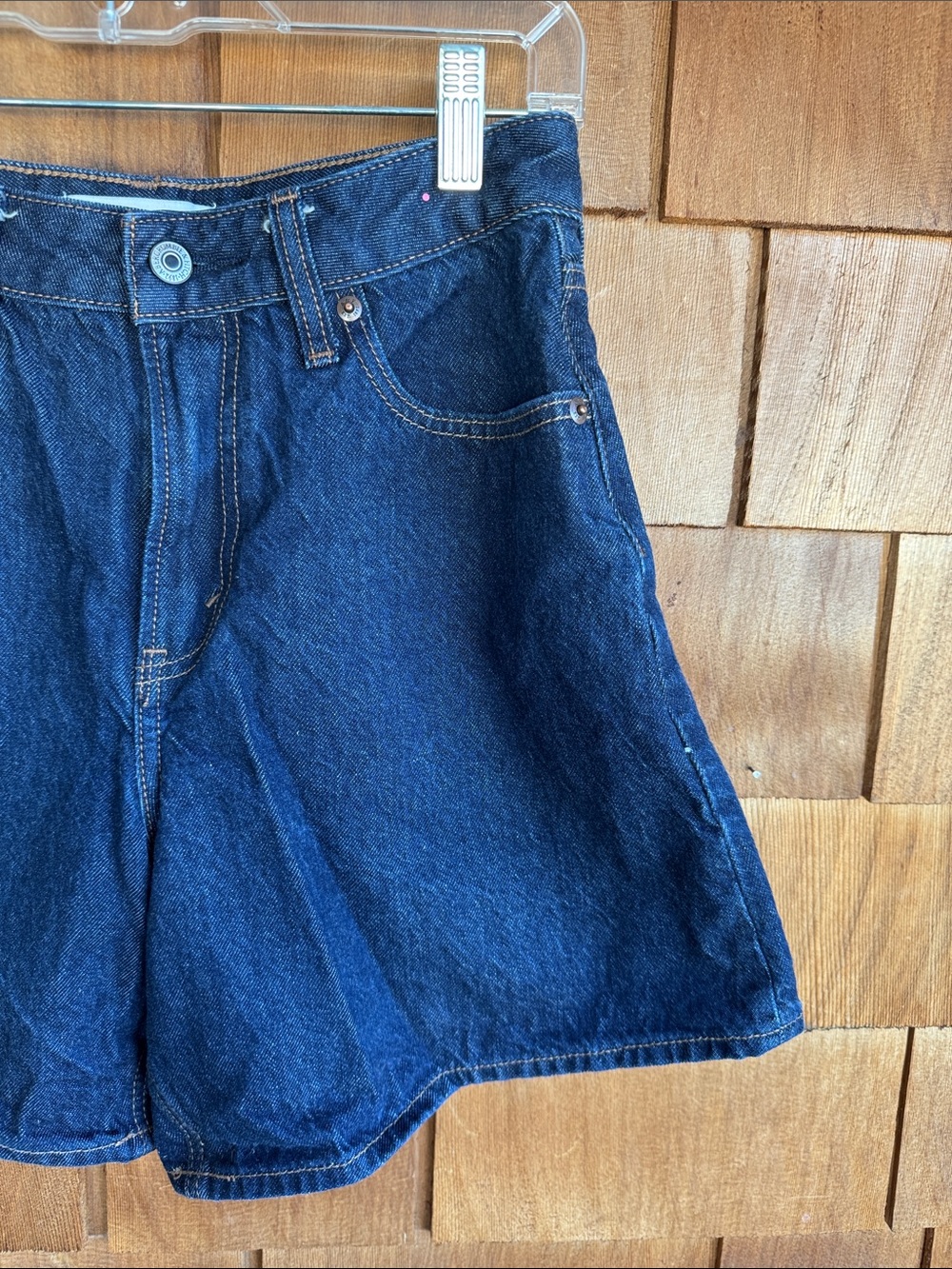 Abercrombie & Fitch Dark Blue Denim Shorts - Picture 4 of 5